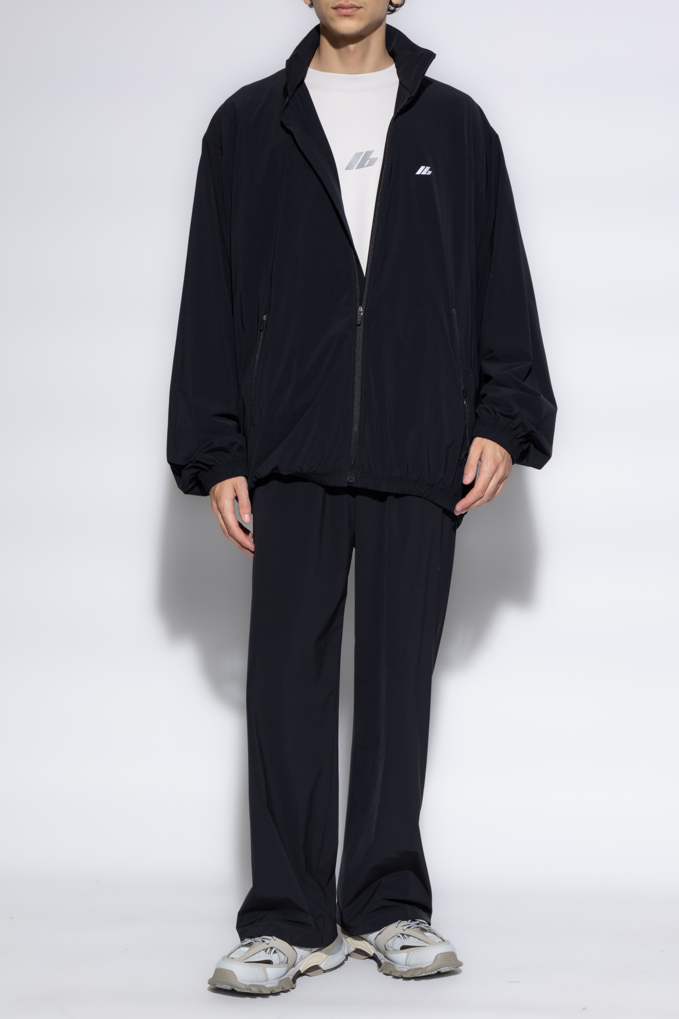 Balenciaga Nylon trousers with printed logo | Men's Clothing